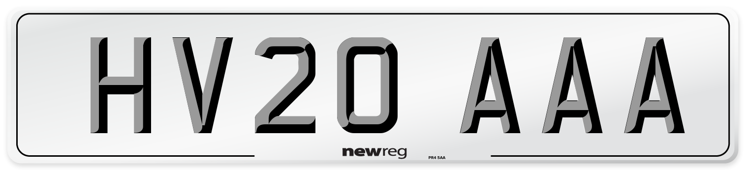 HV20 AAA Number Plate from New Reg